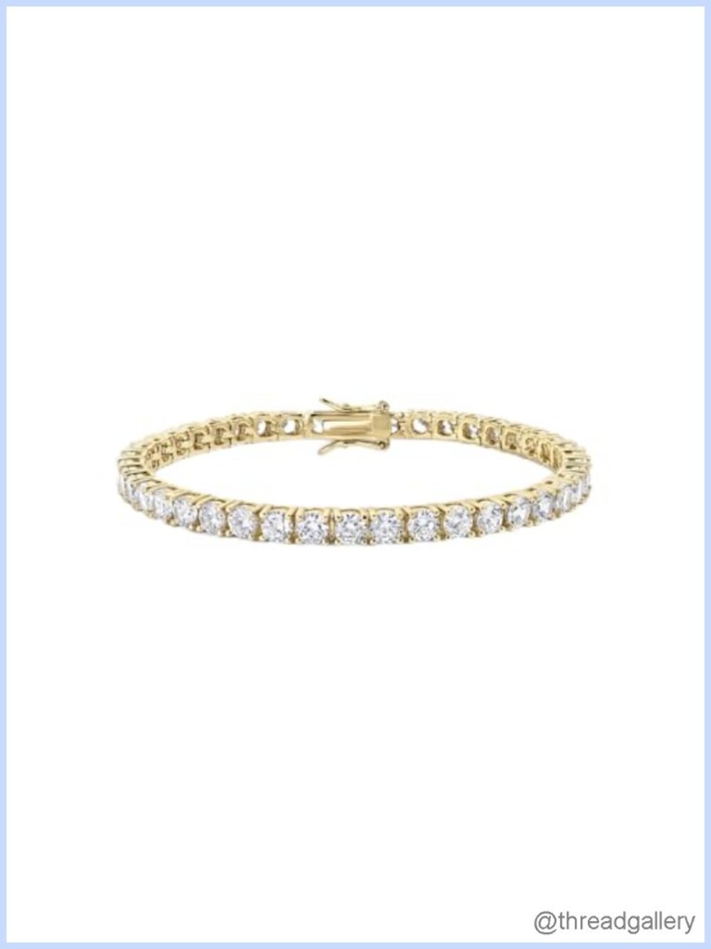 14k Gold Plated Tennis Bracelet Women Stackable Chain Jewelry Tarnish Resistant